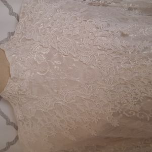 Vintage long sleeve lace wedding gown